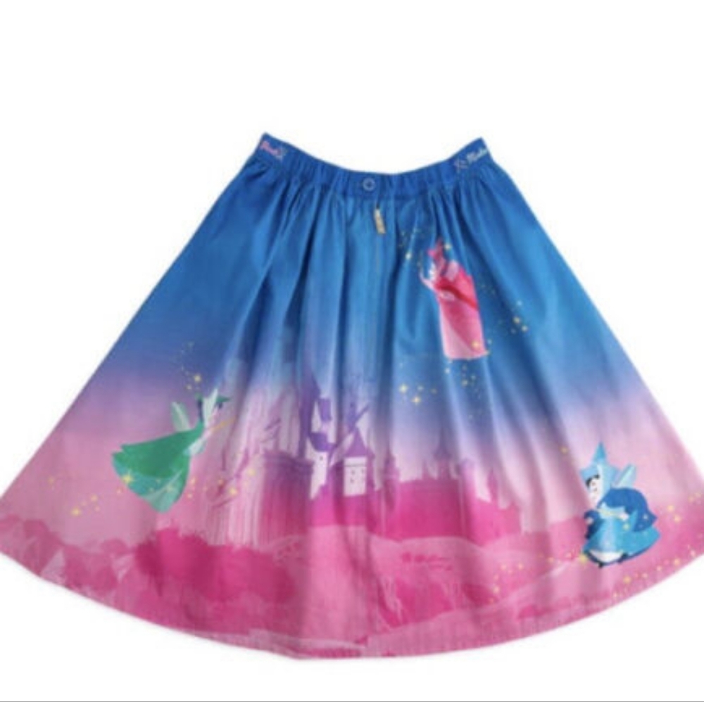 Stitch Shoppe Disney three fairies blue and pink skirt